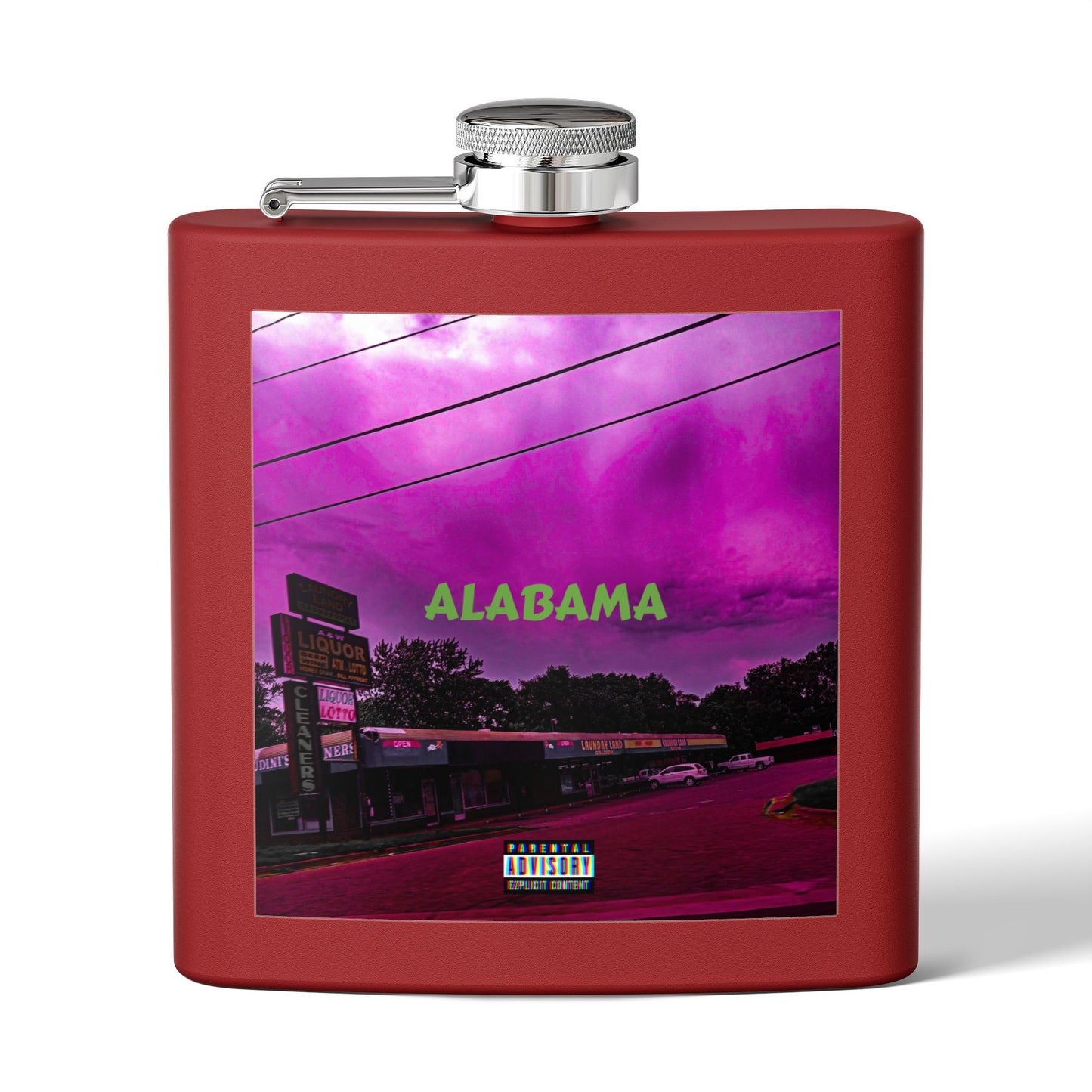 Stainless Steel Flask, 6oz - "Alabama" Decor Flask