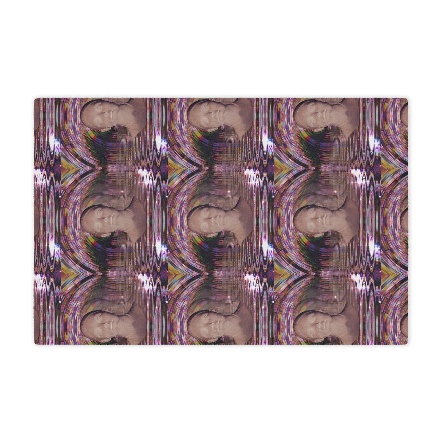 Minky Blanket - Vaporwave AI Crowd Faces Programming Playground Exclusive Design