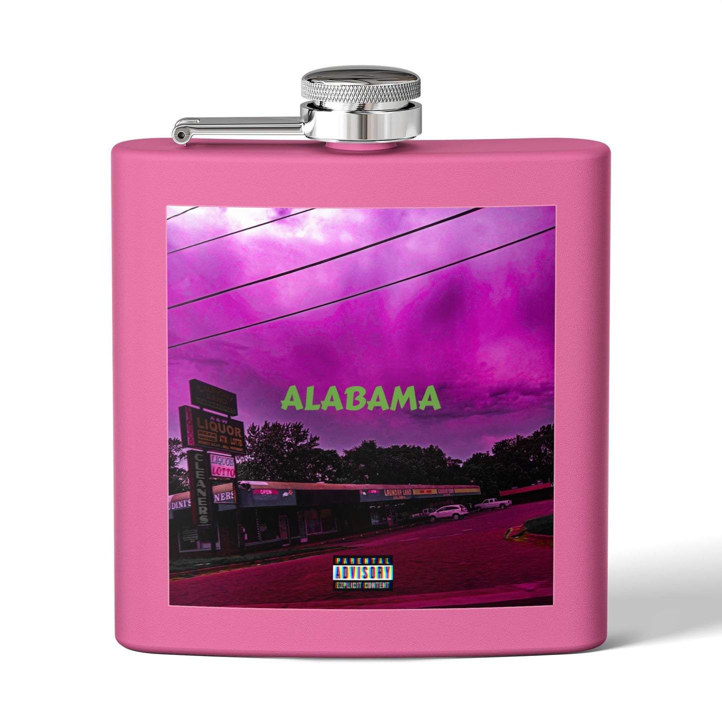 Stainless Steel Flask, 6oz - "Alabama" Decor Flask