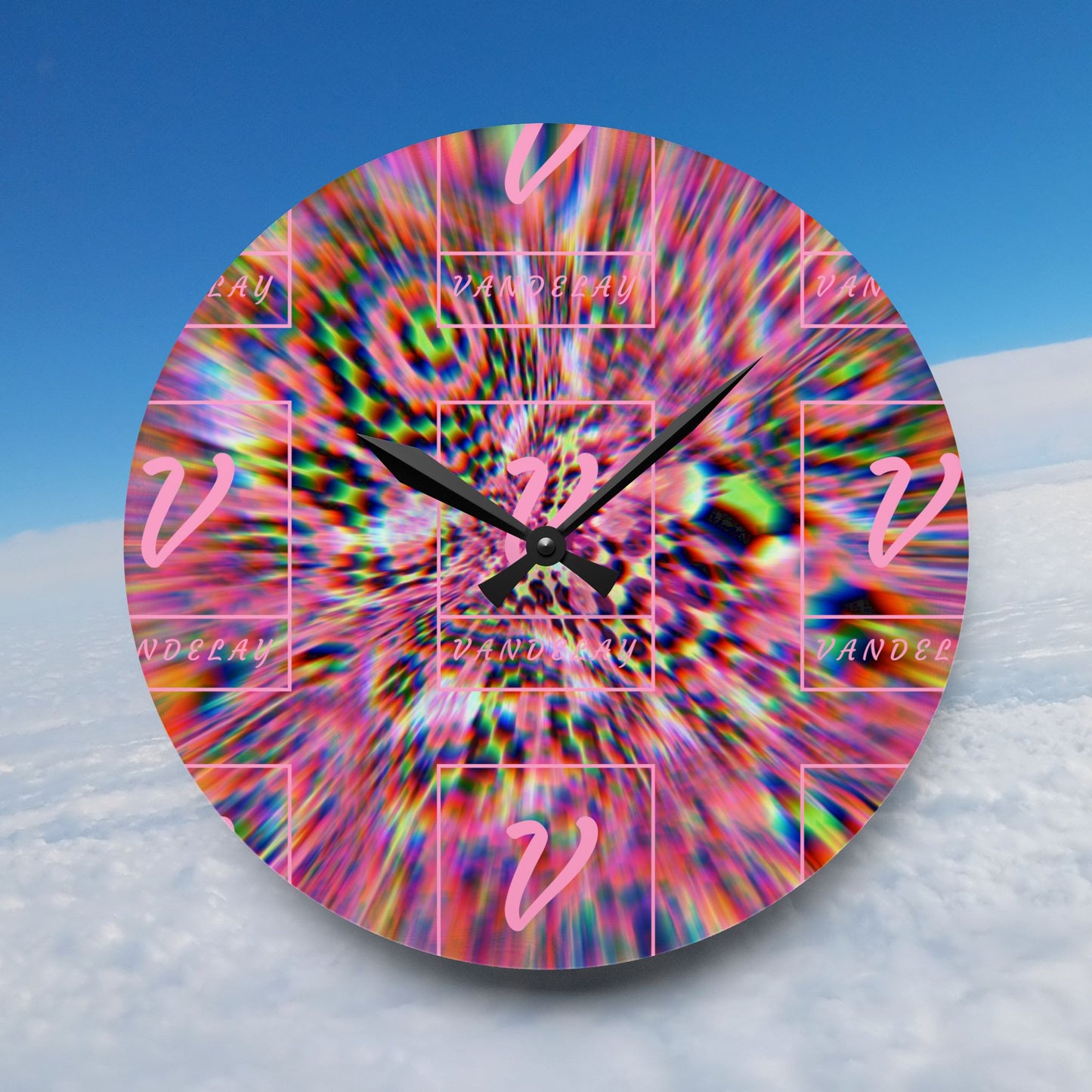 Trippy Vandelay Style Acrylic Wall Clock