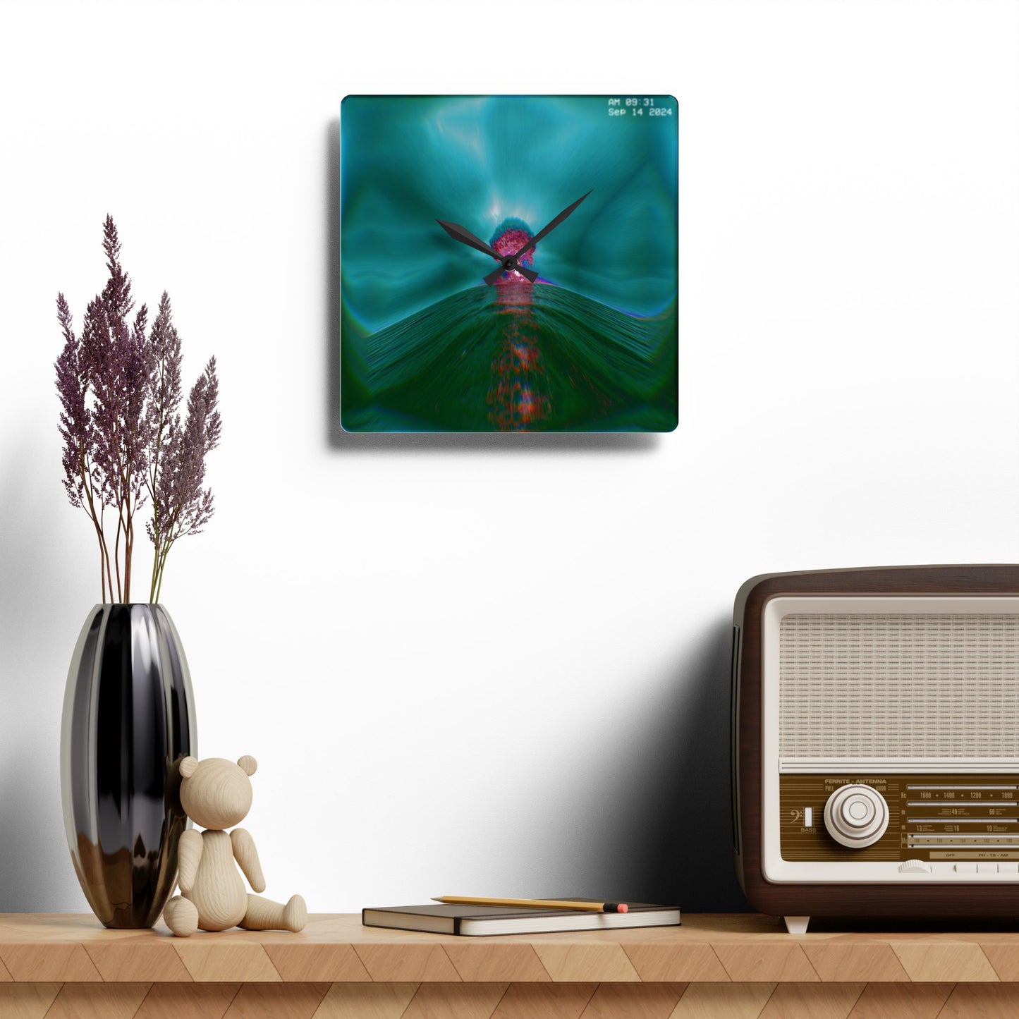Trippy Vandelay Style Acrylic Wall Clock