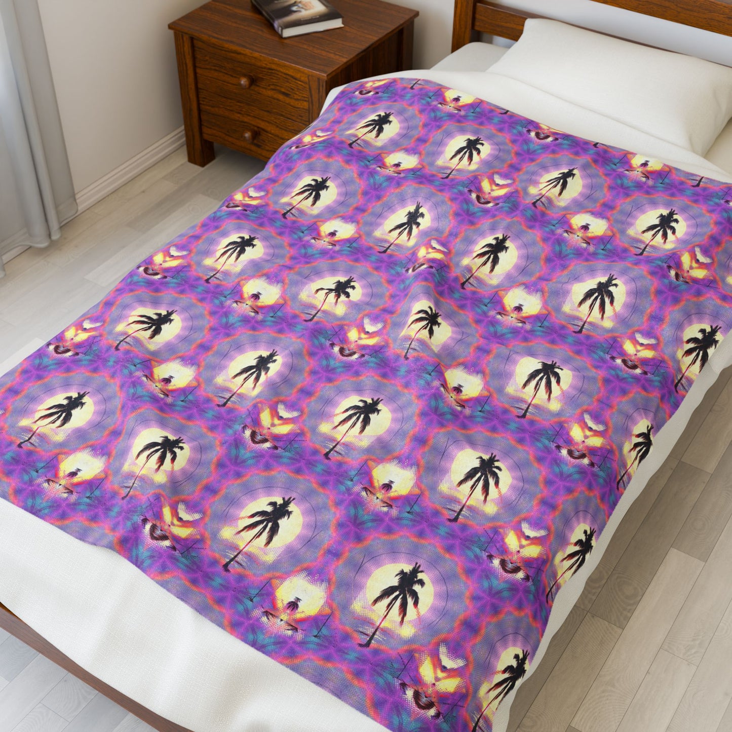 Couverture - Motif miroir psychédélique Miami Vice