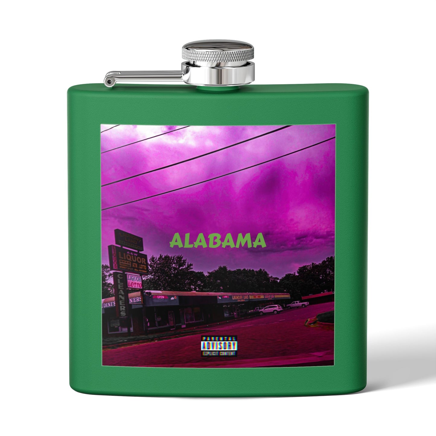 Stainless Steel Flask, 6oz - "Alabama" Decor Flask