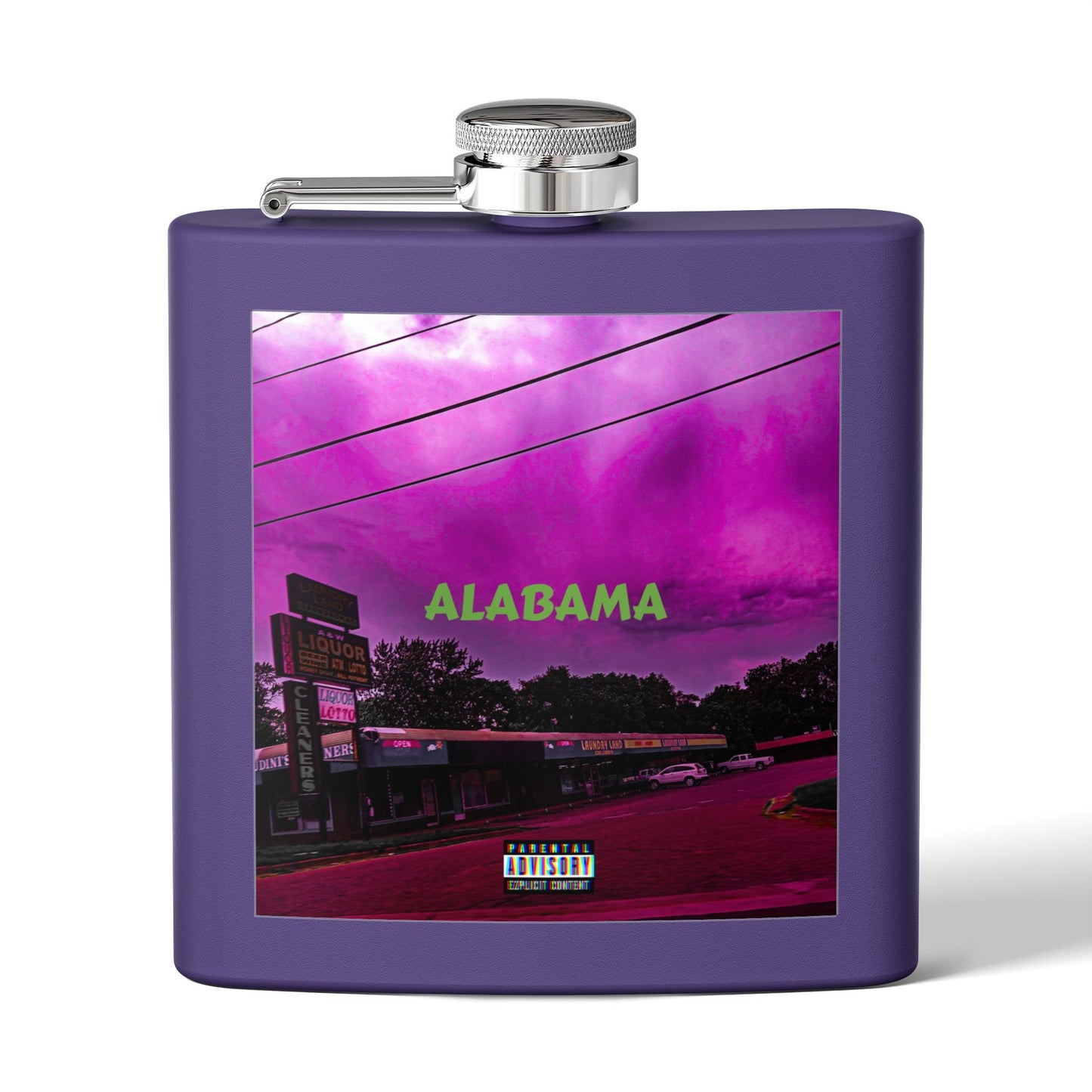 Stainless Steel Flask, 6oz - "Alabama" Decor Flask