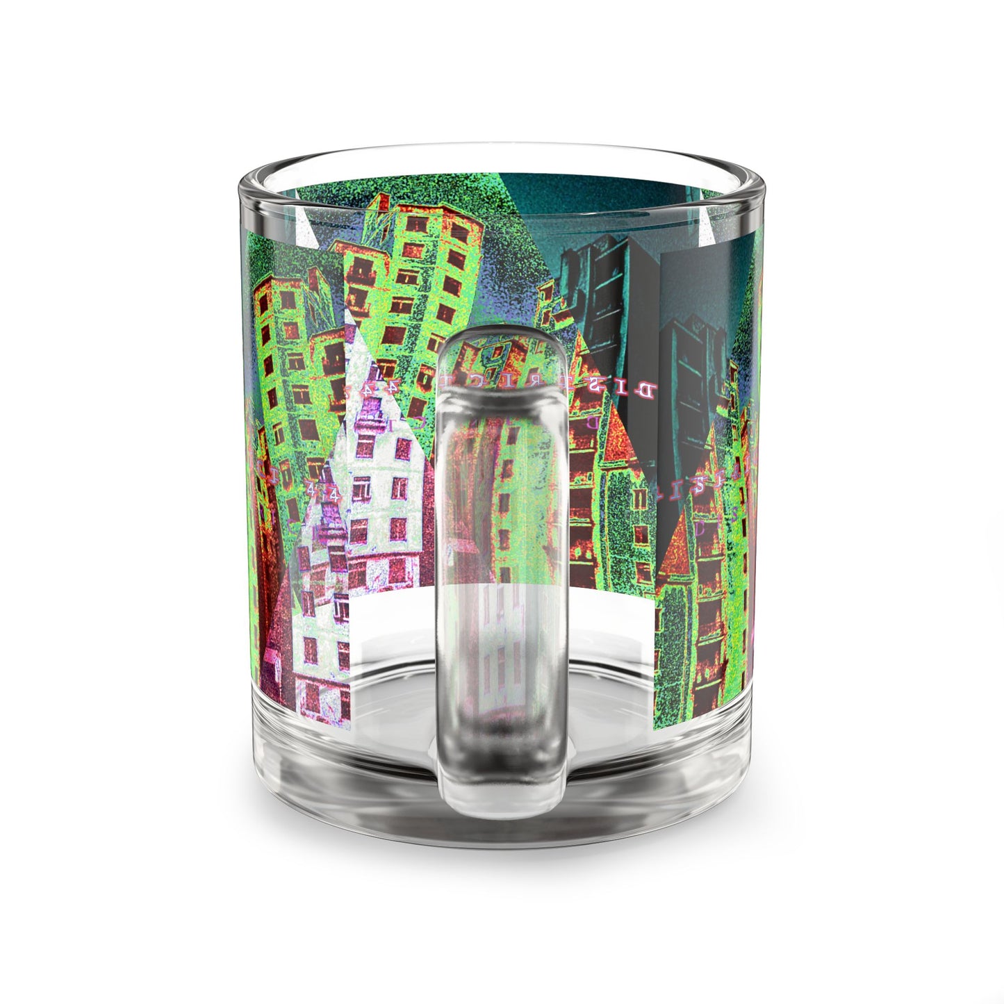 "District Triple 4" Glass Mug 10oz