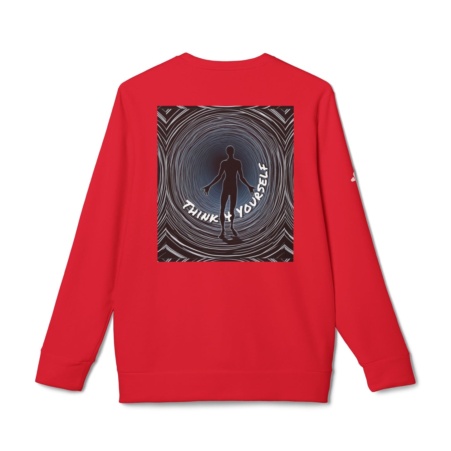 Fleece Crewneck Sweatshirt - Motivational Creepy Think 4 Yourself