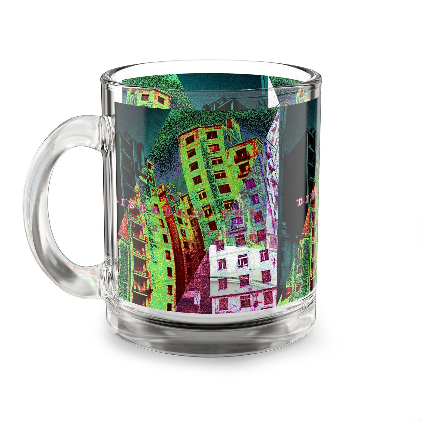 "District Triple 4" Glass Mug 10oz