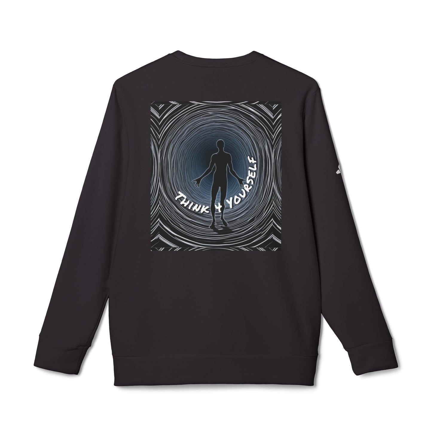 Fleece Crewneck Sweatshirt - Motivational Creepy Think 4 Yourself