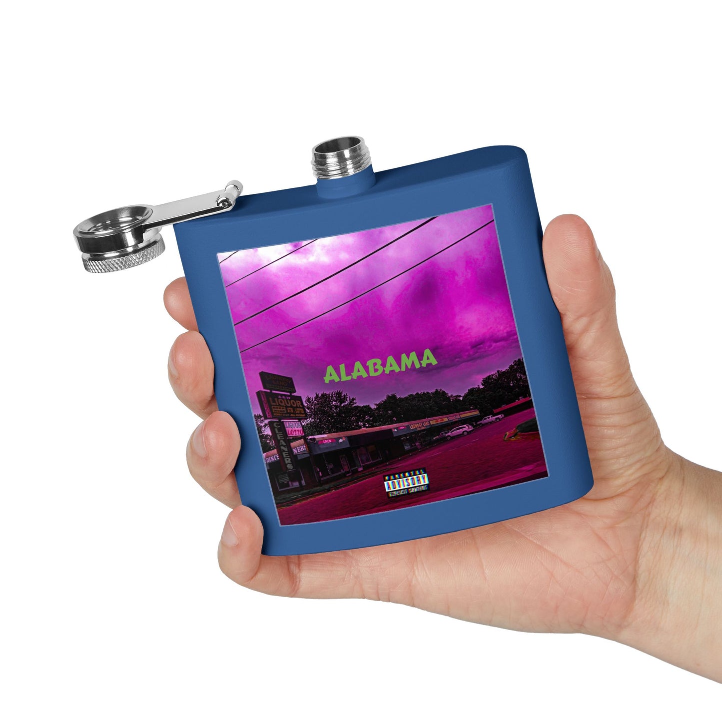 Stainless Steel Flask, 6oz - "Alabama" Decor Flask