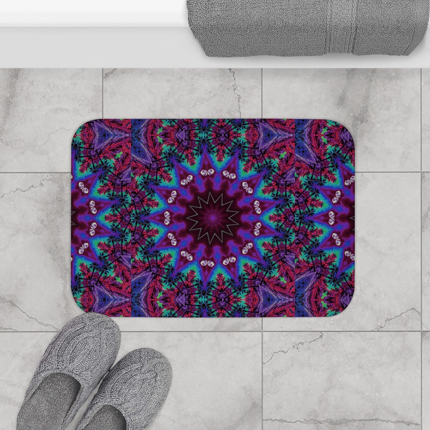 Bohemian Kaleidoscope Bath Mat