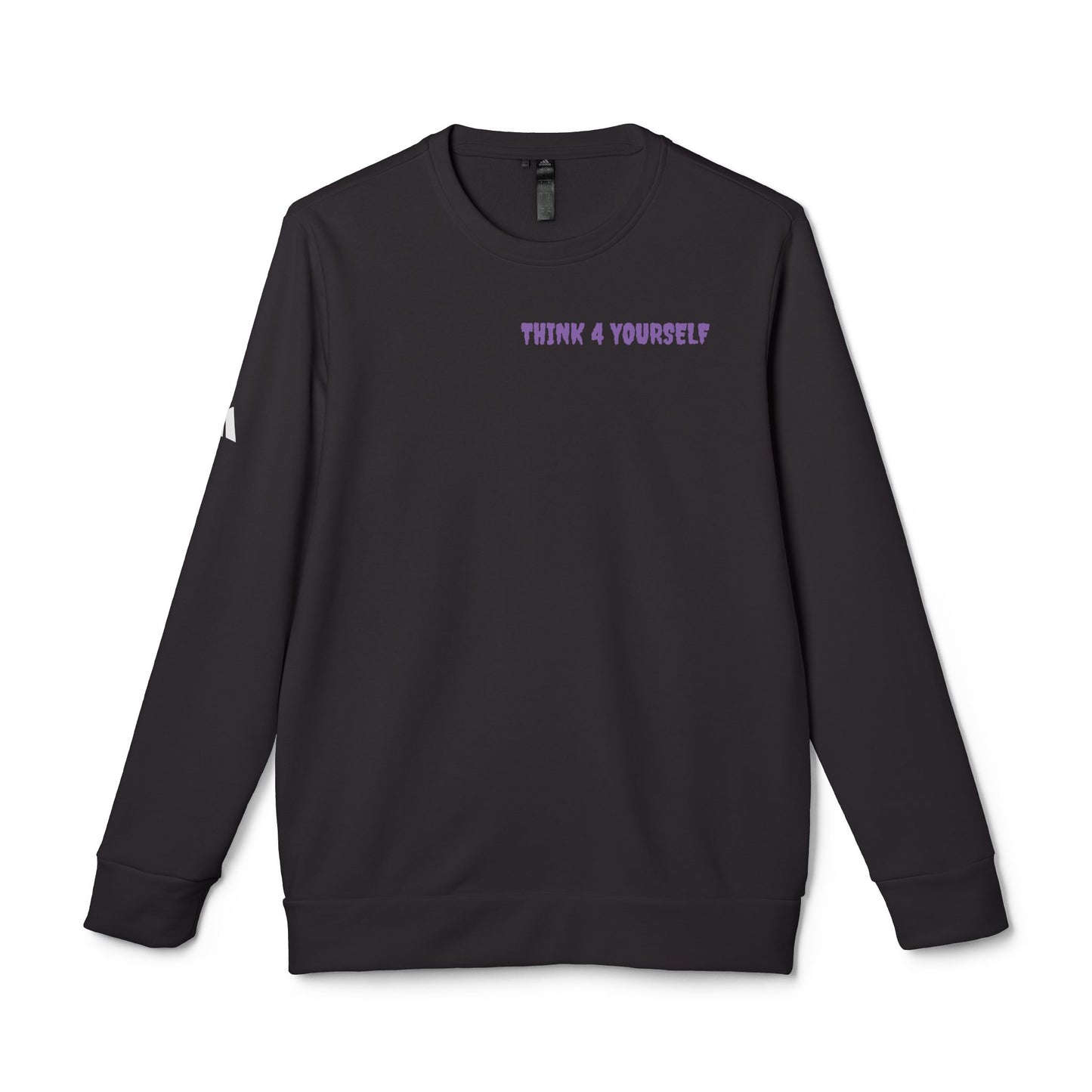 Fleece Crewneck Sweatshirt - Motivational Creepy Think 4 Yourself