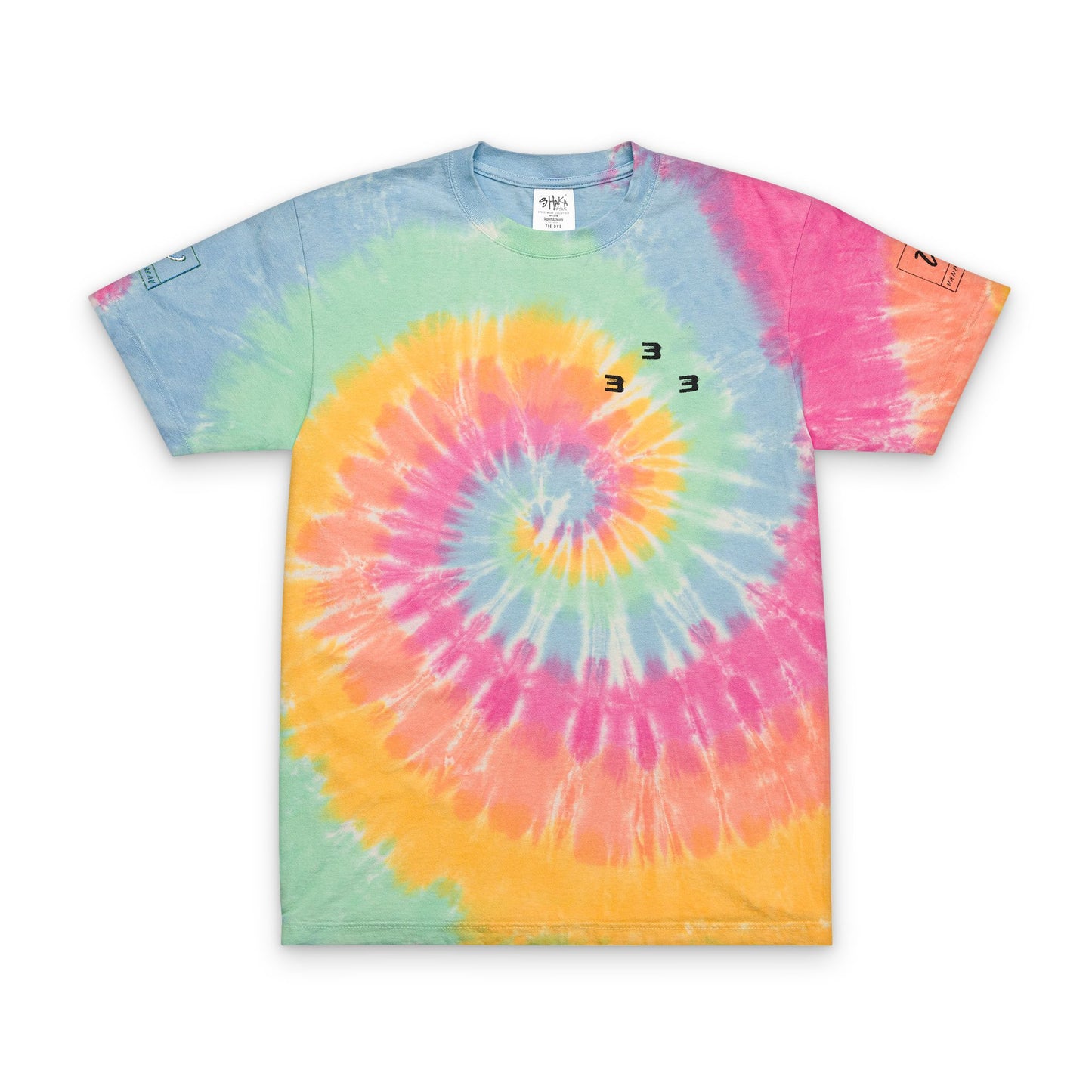 Tie-Dye Triple 3 Embroidered Tee
