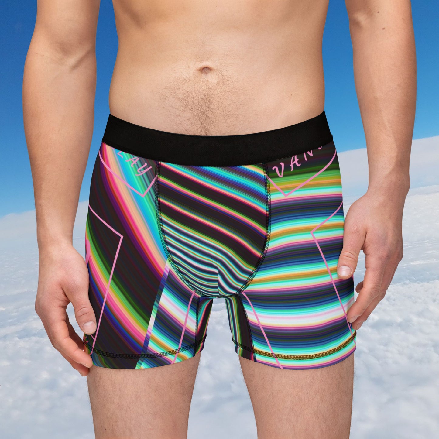Men's Boxers | Colorful Striped Design w/ Logo