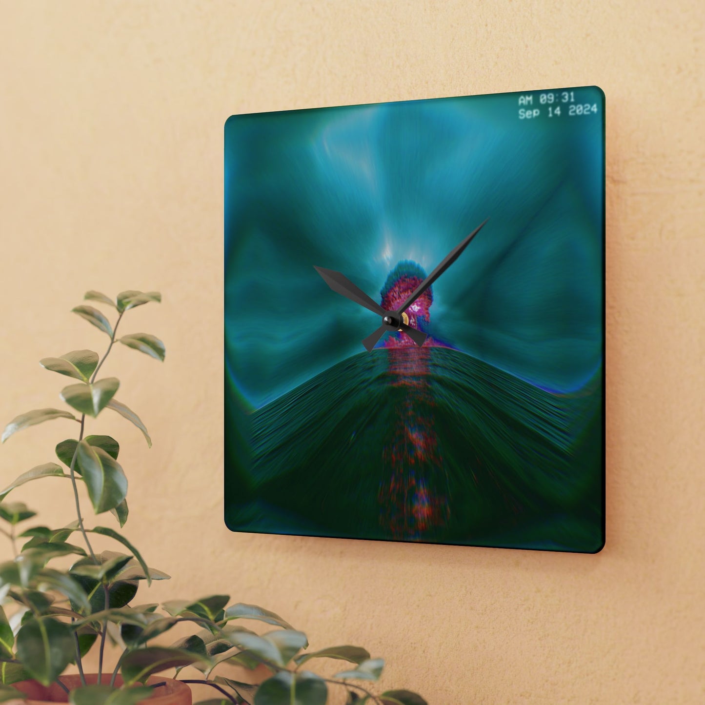 Trippy Vandelay Style Acrylic Wall Clock