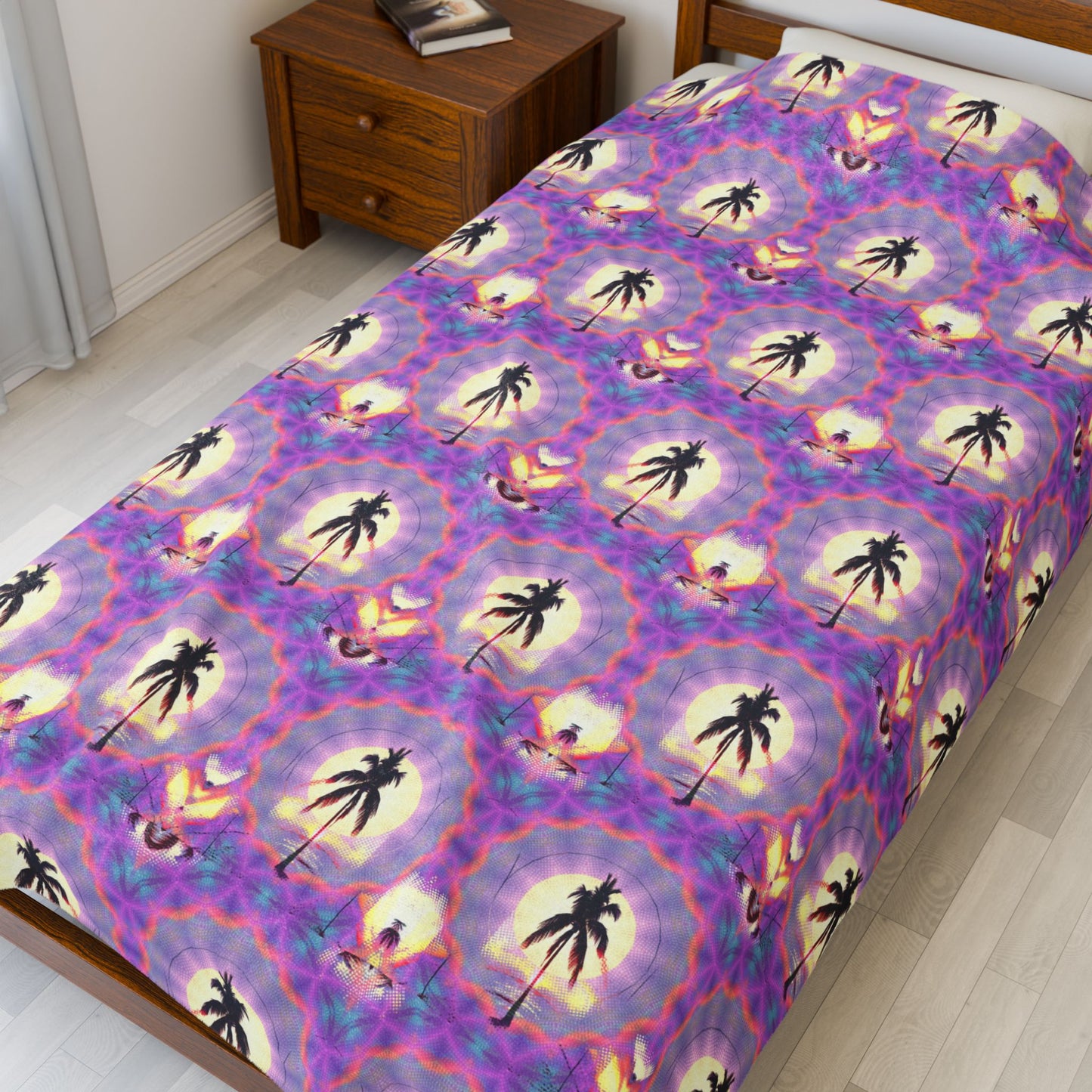 Couverture - Motif miroir psychédélique Miami Vice